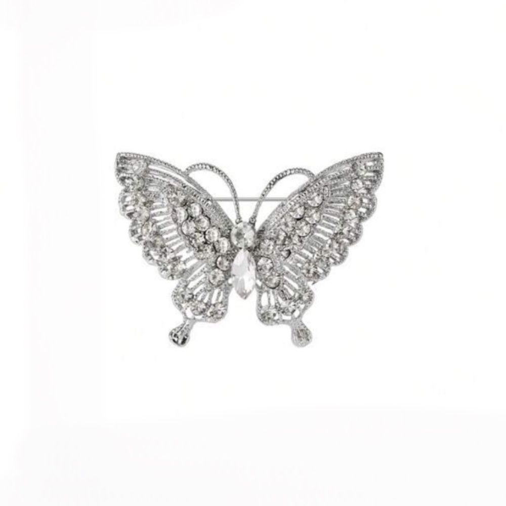 Diamond Butterfly Brooch M1466